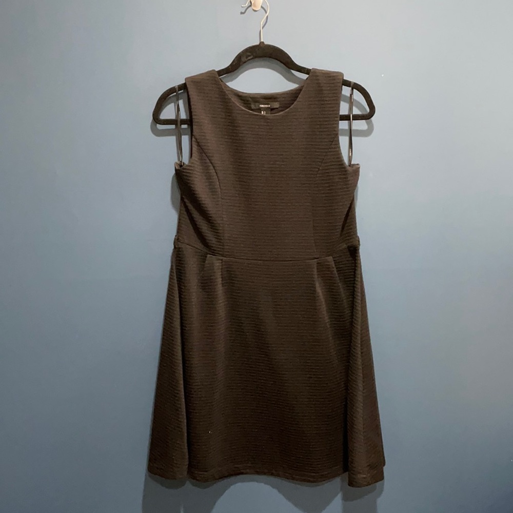 Black Skater Dress no sleeves